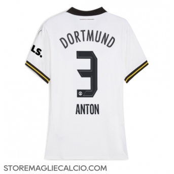 Borussia Dortmund Waldemar Anton #3 Maglia Gara Terza Repliche 2024-25 Donna Maniche Corte